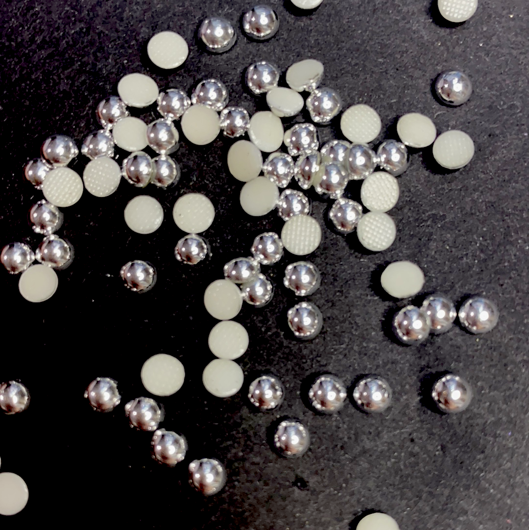 50 Perle Mezzeperle Termoadesive Aurora Boreale - SS30/6mm, Ceramica Lucida AB Crystal, Per Decorazioni E Hotfix